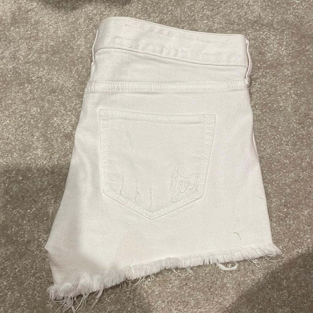 Express denim white shorts